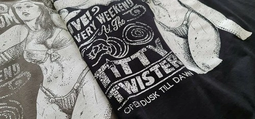 Titty Twister College Jacket Gray Cult Movie Horror Voorhees Jason 13 TV Fun Pussy image 7