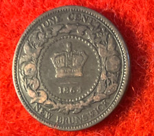 1864  NEW BRUNSWICK  CANADA   1  CENT QUEEN VICTORIA