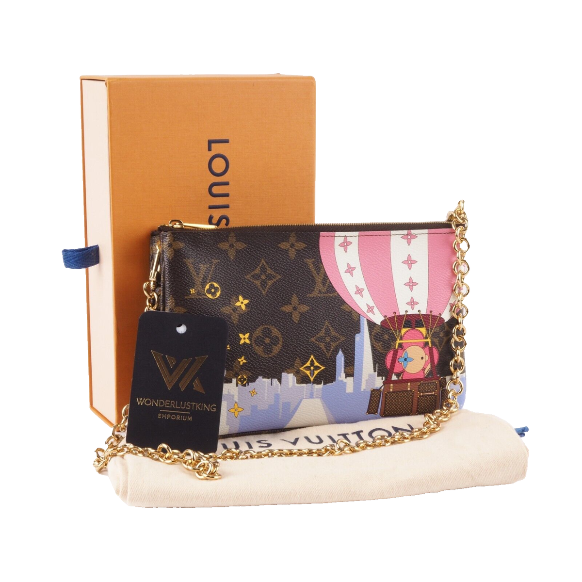 LOUIS VUITTON M68486 Double Zip Pochette on Chain Limited LOUIS VUITTON M68486 Double Zip Pochette on Chain Limited