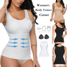 Wome Cami Shaper with Built in Bra Tummy Control Camisole Tank Tops Shapewear UK