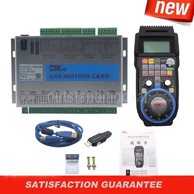 MK4-V 4-Axis USB Mach3 Motion Controller Card + 4-Axis MPG Handwheel Pendant
