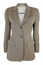 Jil Sander Pure New Wool Light Brown Single Breasted Jacket Fr 38 | Uk 10 | Us 6