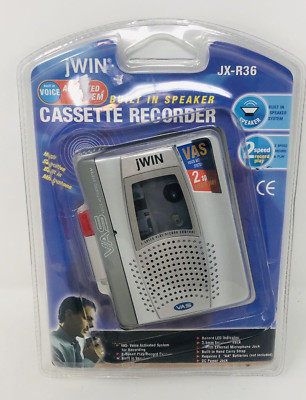 Vintage jWIN JX-R36 Handheld Cassette Voice activated Recorder NOS