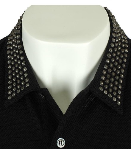 new gucci mens black studded collar "laveugle par amour"
