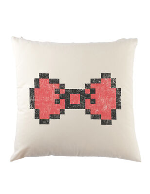 Pixel Bowtie Dekokissen Red Bow Tie Suit Suits Fun Gamer Geek Nerd Gaming