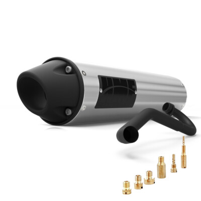 HMF Yamaha Raptor 125 Full Exhaust Brushed w/Bkout Euro + Jets (11-14)