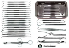 Dental Amalgam & Composite Tray Setup Stainless Steel Instruments Set of 30 