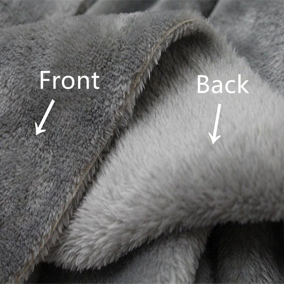 Flannel Fabric Faux Coral Velvet Double-side Soft Thick DIY Sleepwear Blanket - image 4 of 4