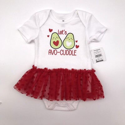 ~''Let's AVO-CUDDLE'' Cute Glitter Tutu Toddler Bodysuit - Size 6-9 months, NWT~