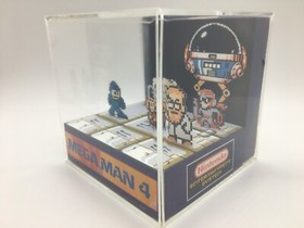 Mega Man 4 IV NES Nintendo Dr. Wiley Cossack Proton Man Shadow Box Diorama Cube