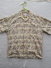 Pierre Cardin Hawaiian Shirt 100 Cotton XL Button Up Short Sleeve