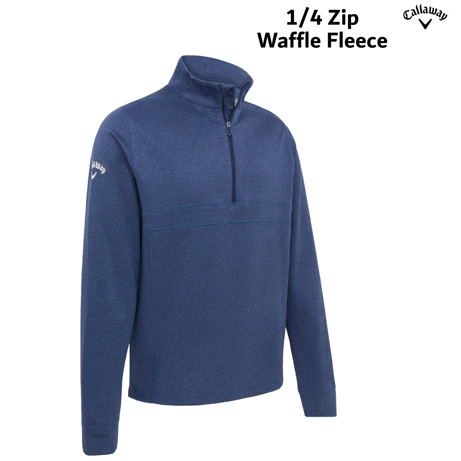 CALLAWAY GOLF PULLOVER MENS GOLF JUMPER 1/4 ZIP GOLF TOP WAFFLE FLEECE