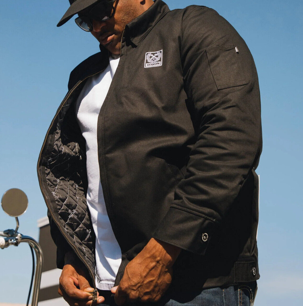 Chaqueta de trabajo de lona forrada Dixxon Kennedy nueva con etiquetas en negro