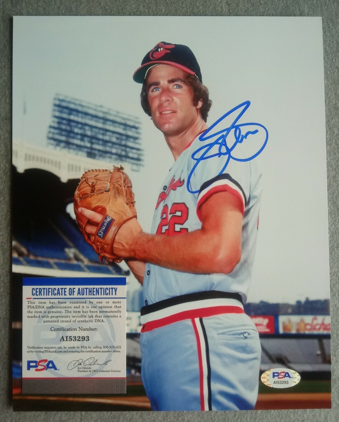 Jim Palmer Autographed Signed Baltimore Orioles - 8x10 PORTRAIT PHOTO PSA/DNA AI53293 