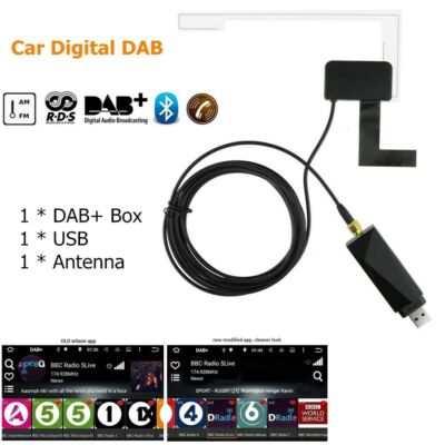 Car Digital DAB Adapter Tuner Audio Box USB Receiver Antenna Android Navigation