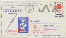 USA 1960, selt. Raketenpostflug RRI Flight VII geflogen in Rakete Interpex 1