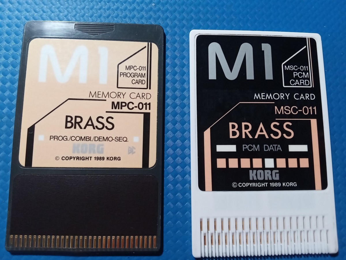 超美品　貴重 KORG M1用MEMORY CARD MSC-011 BRASS Korg M1 cards - MSC-011 - MPC-011 - Brass | Reverb