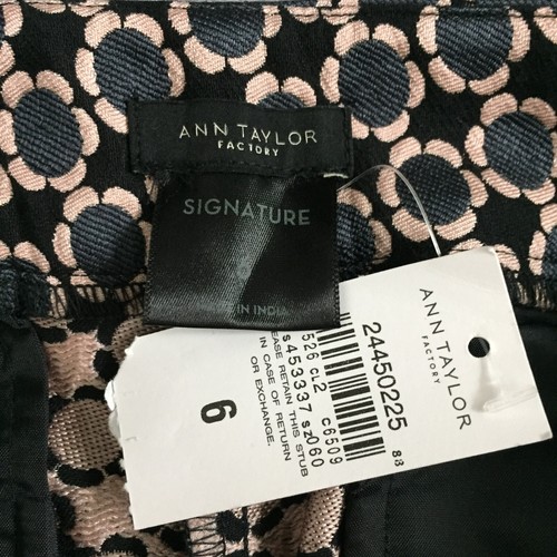 Ann Taylor Factory Signature Ankle Patterned & Textured Trousers, Women's 6 - Picture 3 of 7