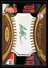 2007 Sweet Spot Signatures Gold Stitch Gold(green) Ink #AK Austin Kearns AUTO/99