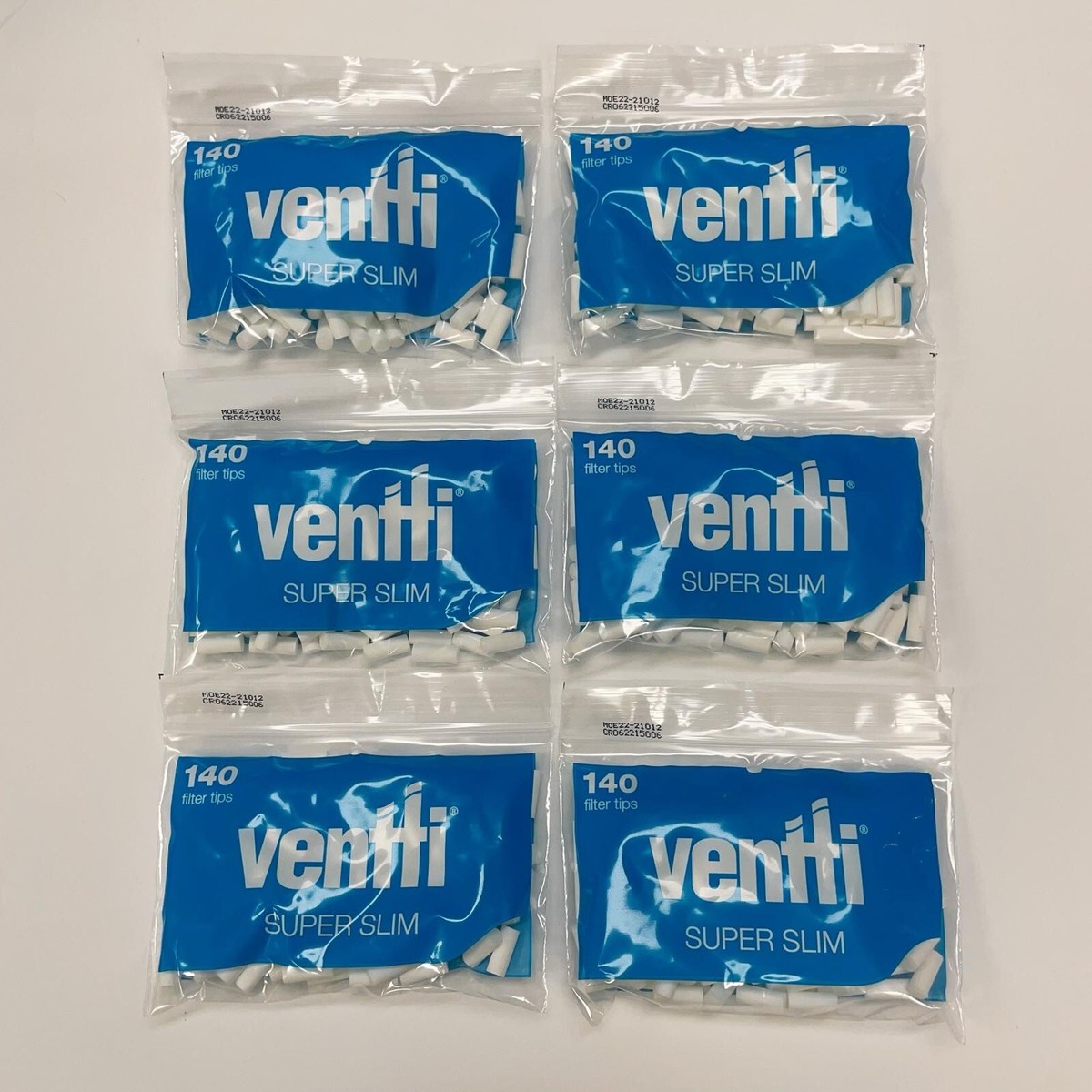 6 X Ventti Super Slim Filters Blue Filters, Total 840 Filters, FREE SHIPPING