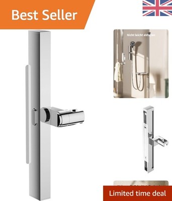 Elegante Chrom Duschstange mit 360° verstellbarem Kopfhalter für Badezimmer