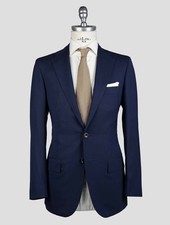NEW KITON BLUE VIRGIN WOOL SUIT US 36 - EU 46 KVZ3