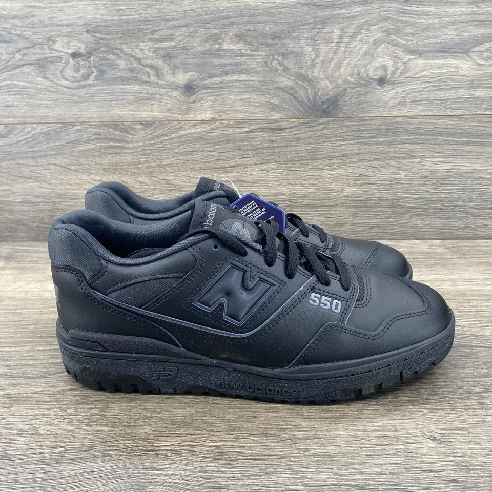 New Balance 550 Triple Athletic Sneakers Shoes Men's Size 10 Black BB550BBB - Image 2 of 4
