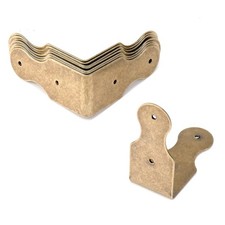 L Shaped Vintage Gold Corner Protector, 2" 0.9" Brass Decorative Corner Gua...