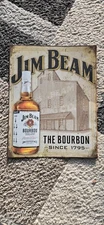 Jim Beam Vintage Style Tin Metal Bar Sign Poster Man Cave Collectible New
