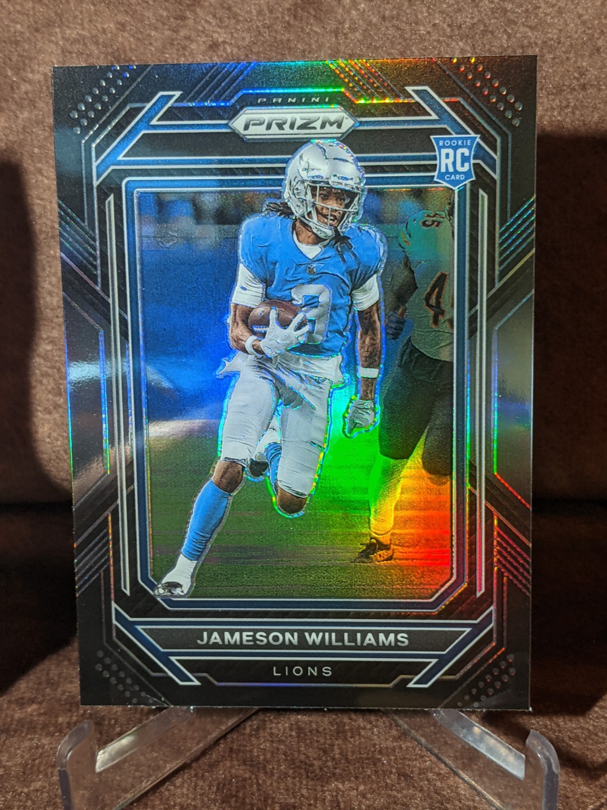 2022 Panini Chronicles Jameson Williams Prizm Black Silver Rookie RC #PB-13