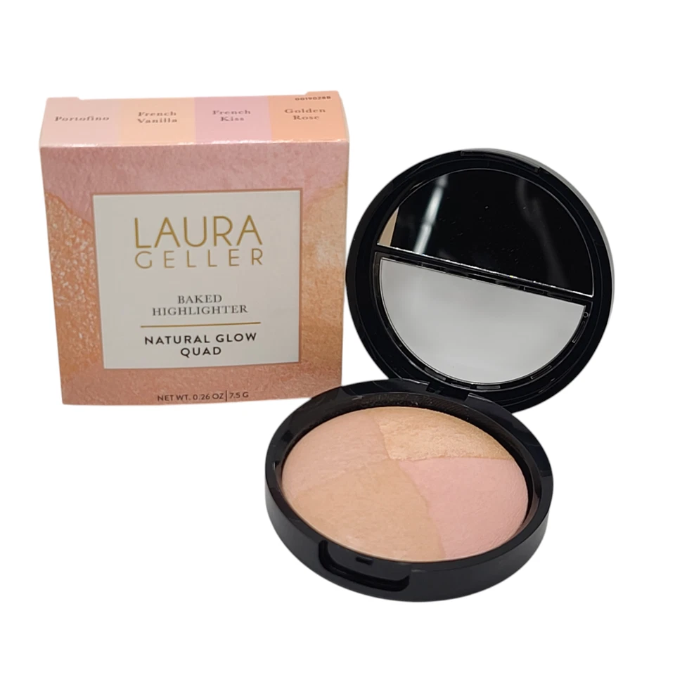 Laura Geller Baked Highlighter Natural Glow Quad French Vanilla Quad 0.26oz/7.5g - Image 2 of 4