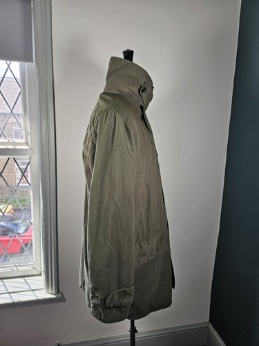 Vintage 1998 STONE ISLAND Military Style Jacket Men's Medium Green Wool Lined - Picture 13 of 24