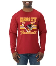 Kansas Football Helmet Mens Long Sleeve Shirt