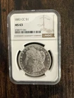 1883 CC Morgan Silver Dollar NGC MS 63