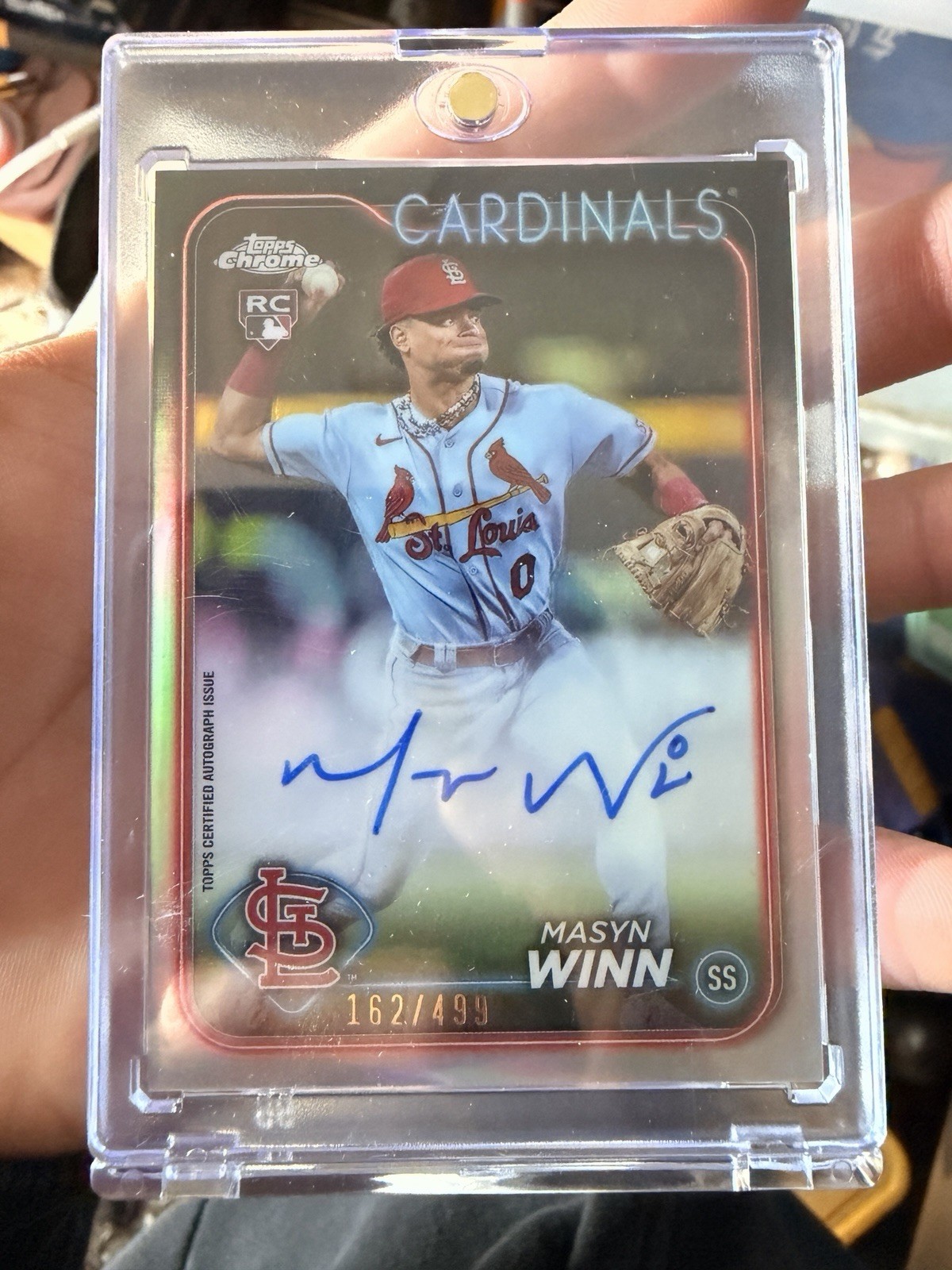 2024 Topps Chrome - Rookie Autographs Masyn Winn #RA-MW Refractor /499 (AU, RC)