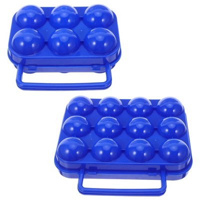 Shockproof Portable Plastic Egg Box Blue for Camping Outdoor Egg Storage