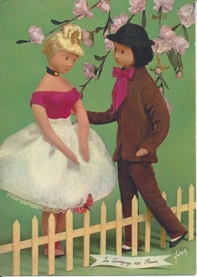 CPM Die Puppen von Peynet Fischerblume Nichts kann uns mehr trennen