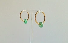Aventurine Hoop Earrings
