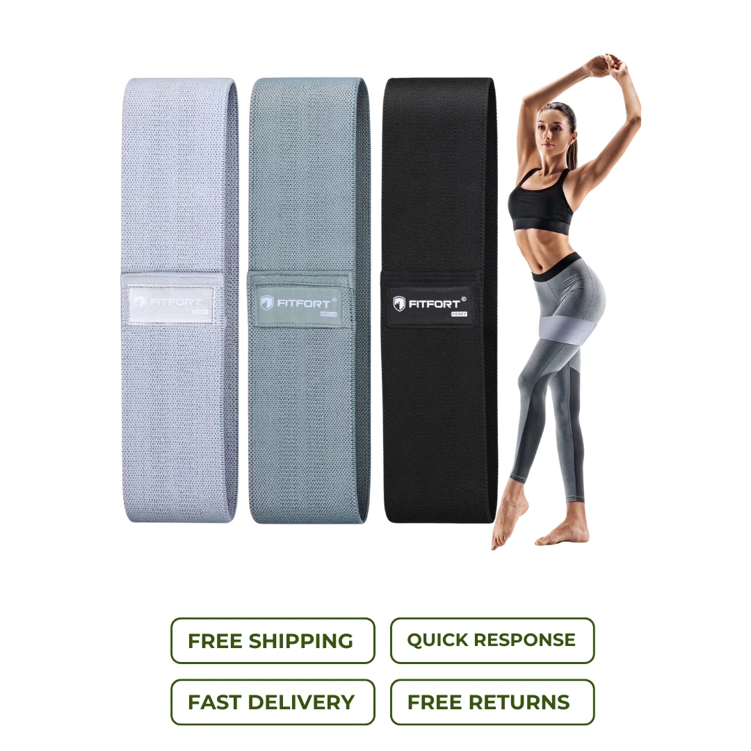 Resistance Bands for Legs & Glutes Non Slip Elastic Workout Bands Set Fitness