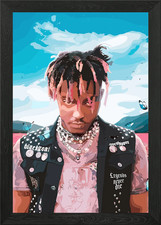 Juice Wrld Portrait Framed Wall Art Poster Canvas Print Picture