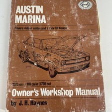 Austin Marina Covers 4 Door Sedan 2 Door Gt Group 1973 Owners Workshop Manual