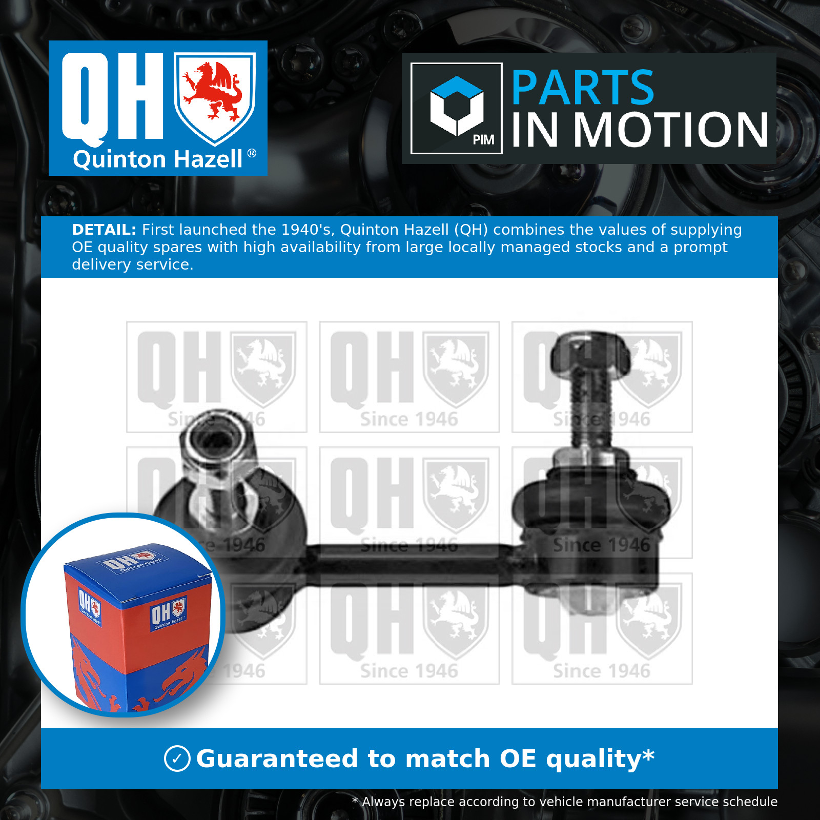 Anti Roll Bar Link Rear Left QLS3925S Quinton Hazell Stabiliser Drop Link New
