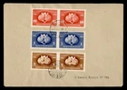 DR WHO 1949 HUNGARY FDC UPU 75TH ANIV IMPERF BETWEEN PAIR COMBO R29389