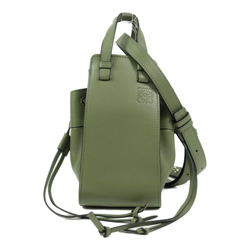 LOEWE SHW Hammock Mini 2way Shoulder Bag Calfskin Leather Green