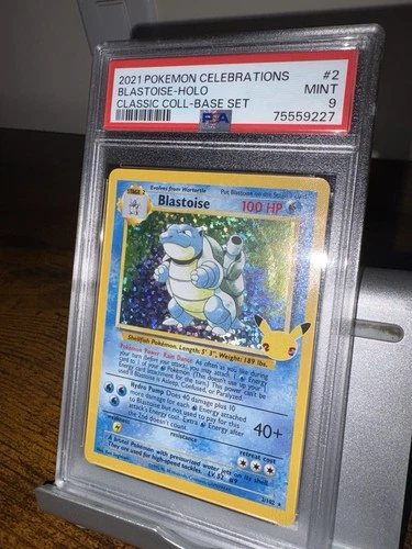 Pokemon Blastoise Holo Celebrations Classic Collection 2/102 PSA 9