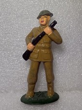 Barclay Manoil Primera Guerra Mundial Ejército de los Estados Unidos Guardia en Armas con Casco Verde Plomo Juguete Soldado, EE. UU.