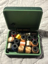 Vintage Belding Corticelli Compact Sewing Kit w/ Thimble & 17 Thread Spools