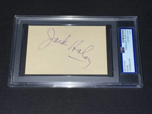 Jack Haley Signed Vintage Cut PSA Slabbed Wizard Of Oz Movie Tin Man Actor