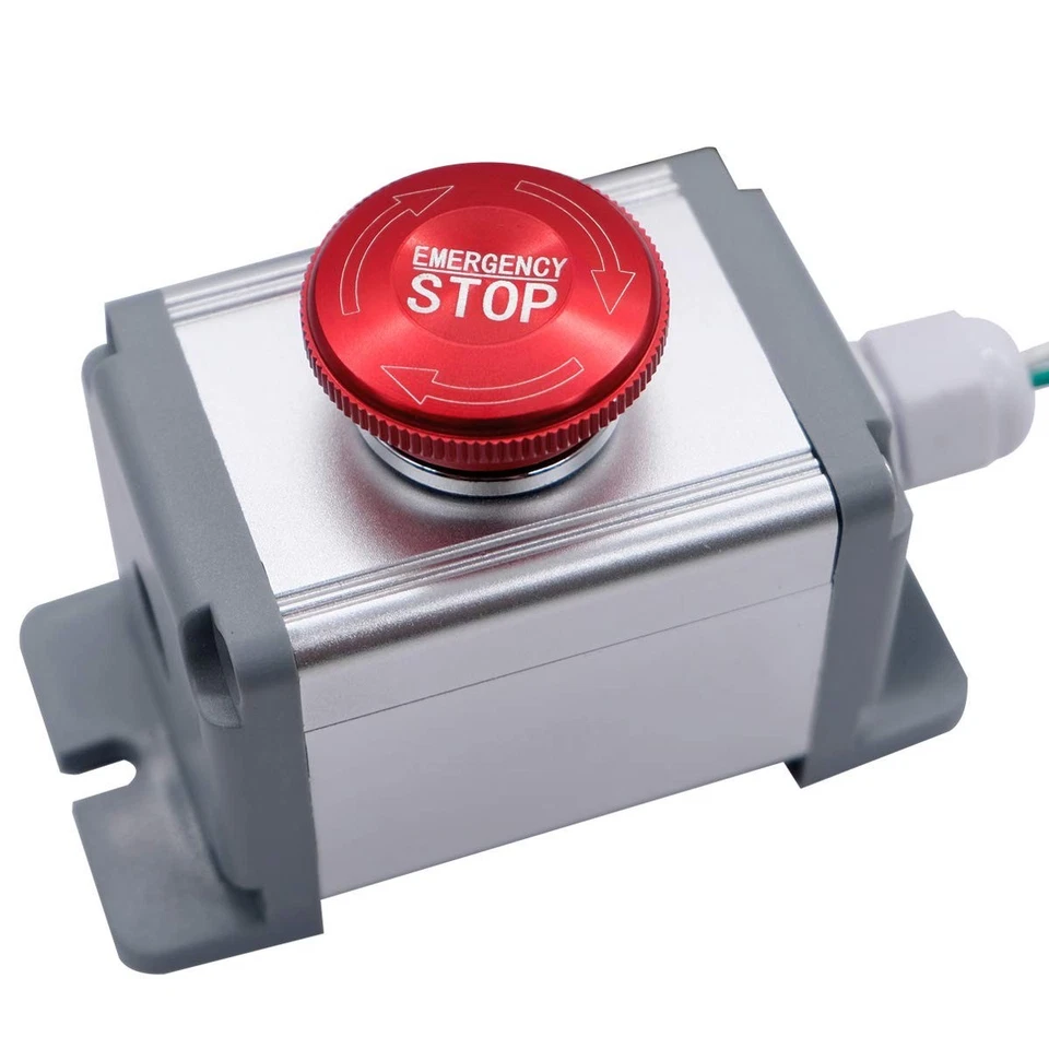 22mm Stainless Steel  Waterproof Emergency Stop Push Button Switch - Image 3 of 4