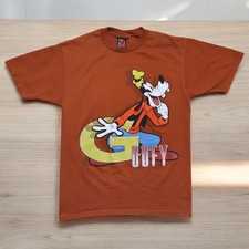 Vintage 90's Disney Goofy T-Shirt Mens M Graphic Rust Made In The USA